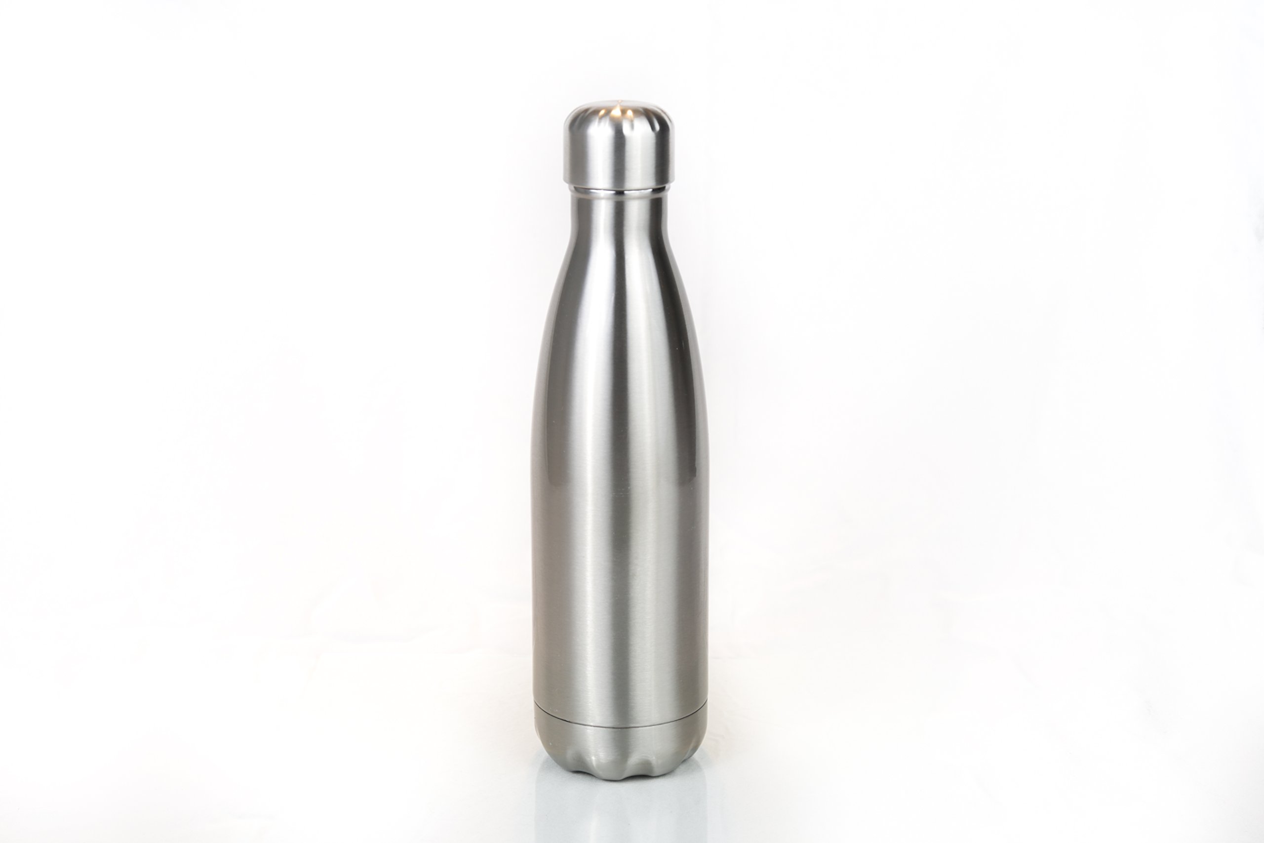 Insulated, Double Walled, Stainless Steel Water Bottle, Silver Lining in 17 oz