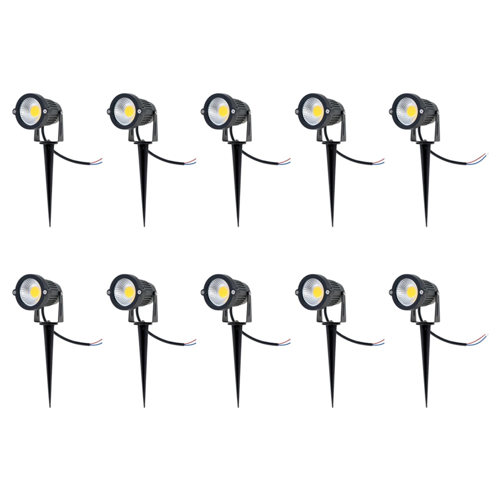Hndhbfgrt 10X IP65 Outdoor Landscape LED Lawn Light Garden Spotlight 5W 12V AC DC