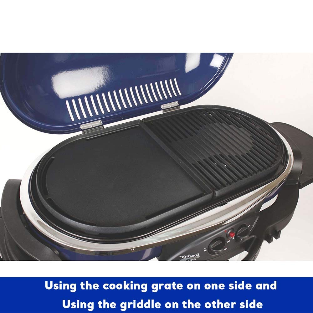 Uniflasy Piastra di cottura a mezza griglia in ghisa per Coleman RoadTrip Swaptop Grills LX LXE LXX, antiaderente, accessori per barbecue, 1 confezione