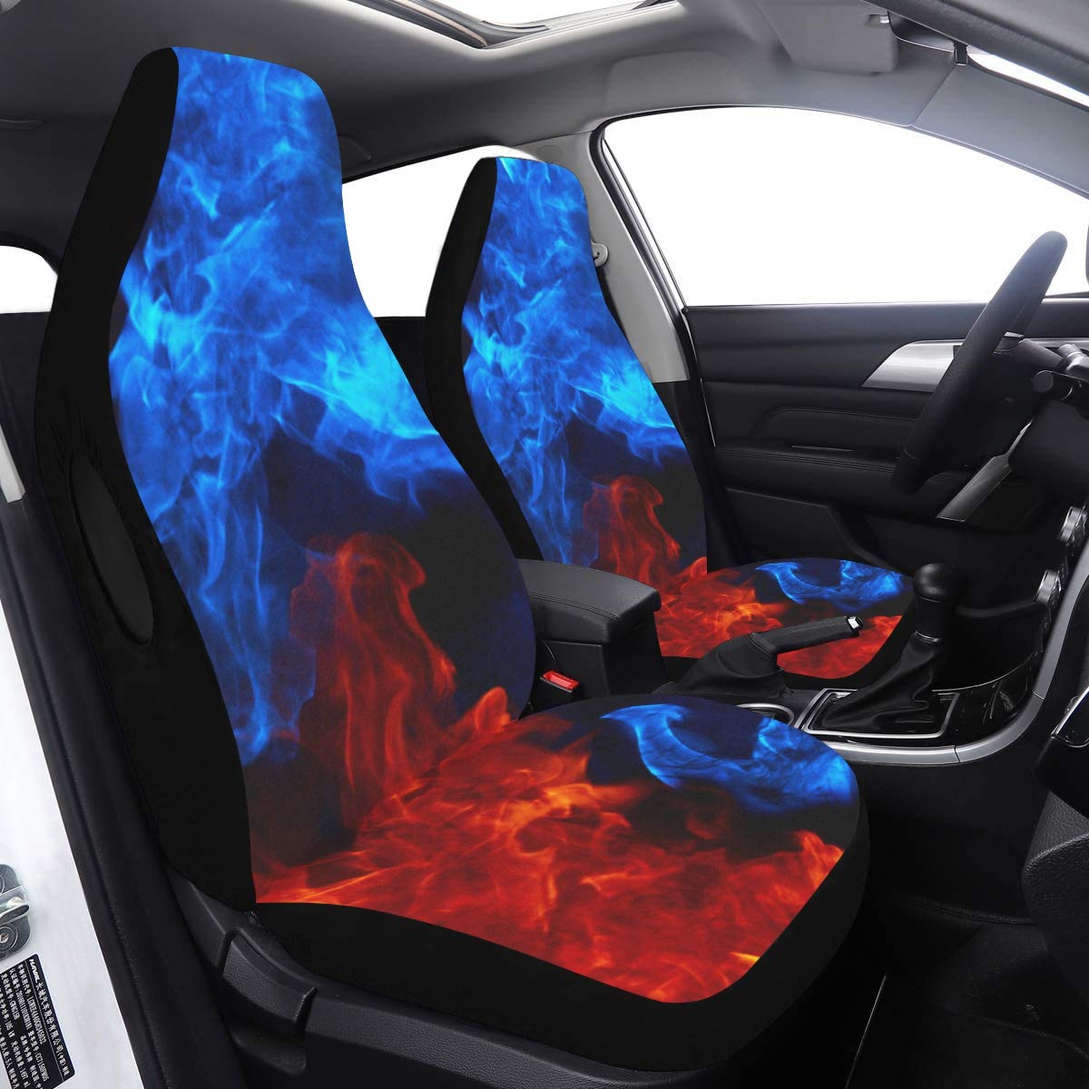 Kids Bike Seat Cover Red Yellow Blue Flame Texture Flames