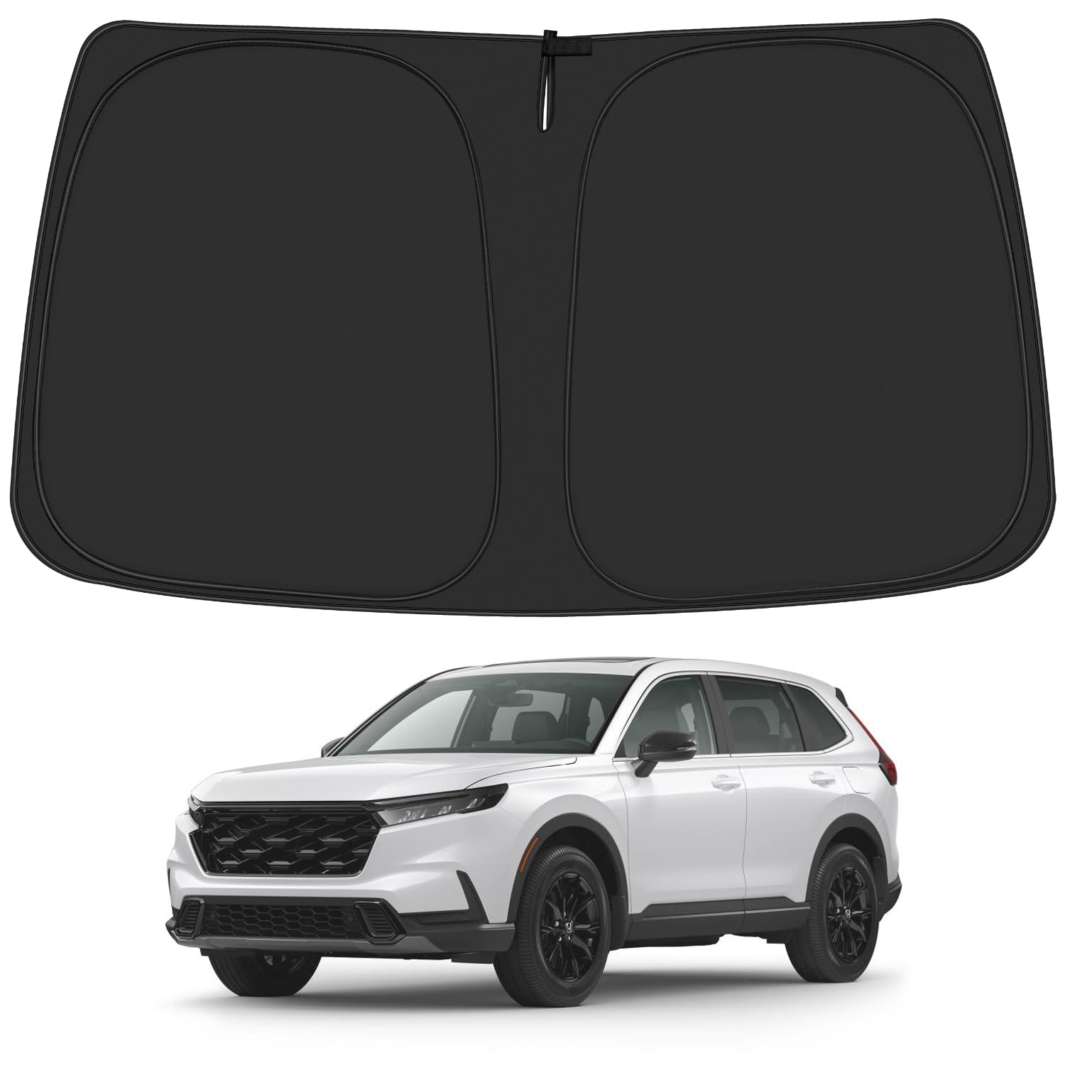 ULROLIT Windshield Sun Shade for 2023 2024 2025 Honda CRV SUV, LX, EX, EX-L, Sport Hybrid, Touring Accessories, Foldable Window Shade Sun Visor Protector, Front Sunshade Sun Shield Block UV Rays