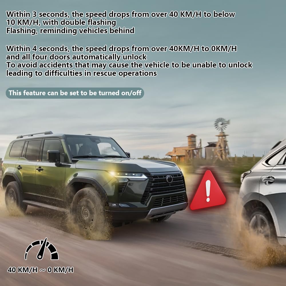 Auto Window Closer & Headlight Delay Kit for Lexus GX550 2024 | Remote Power Window Module | Auto Lift Close | Door Lock Speed Control | Accessories