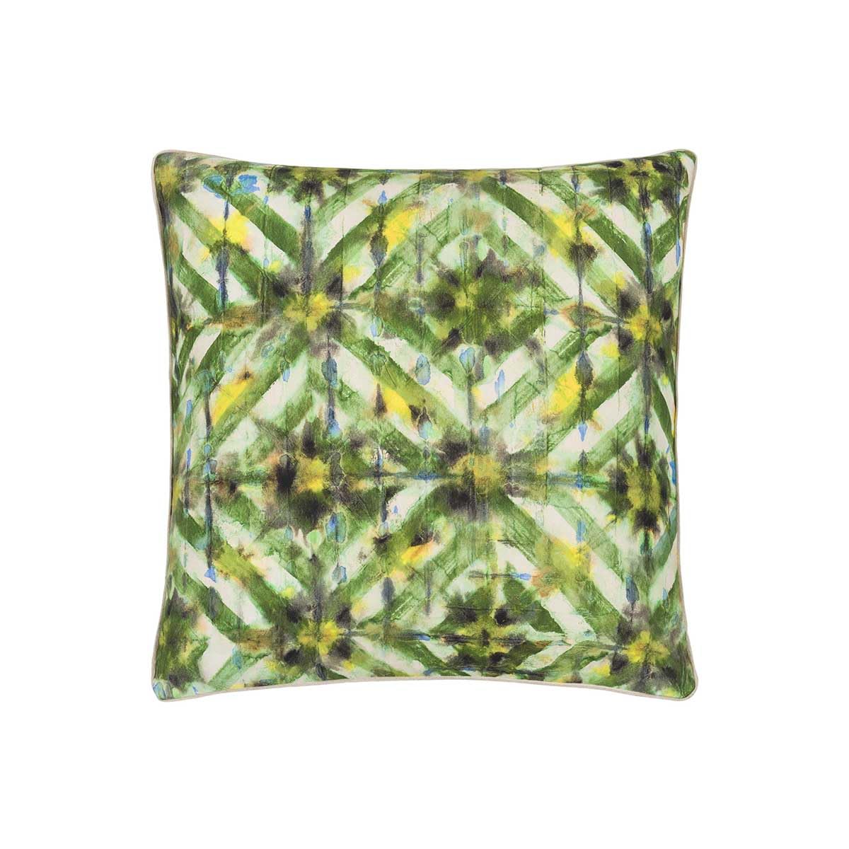 Housse de coussin haut de gamme Designers Guild PARKET Batik Forest 60x60 en tissu noble