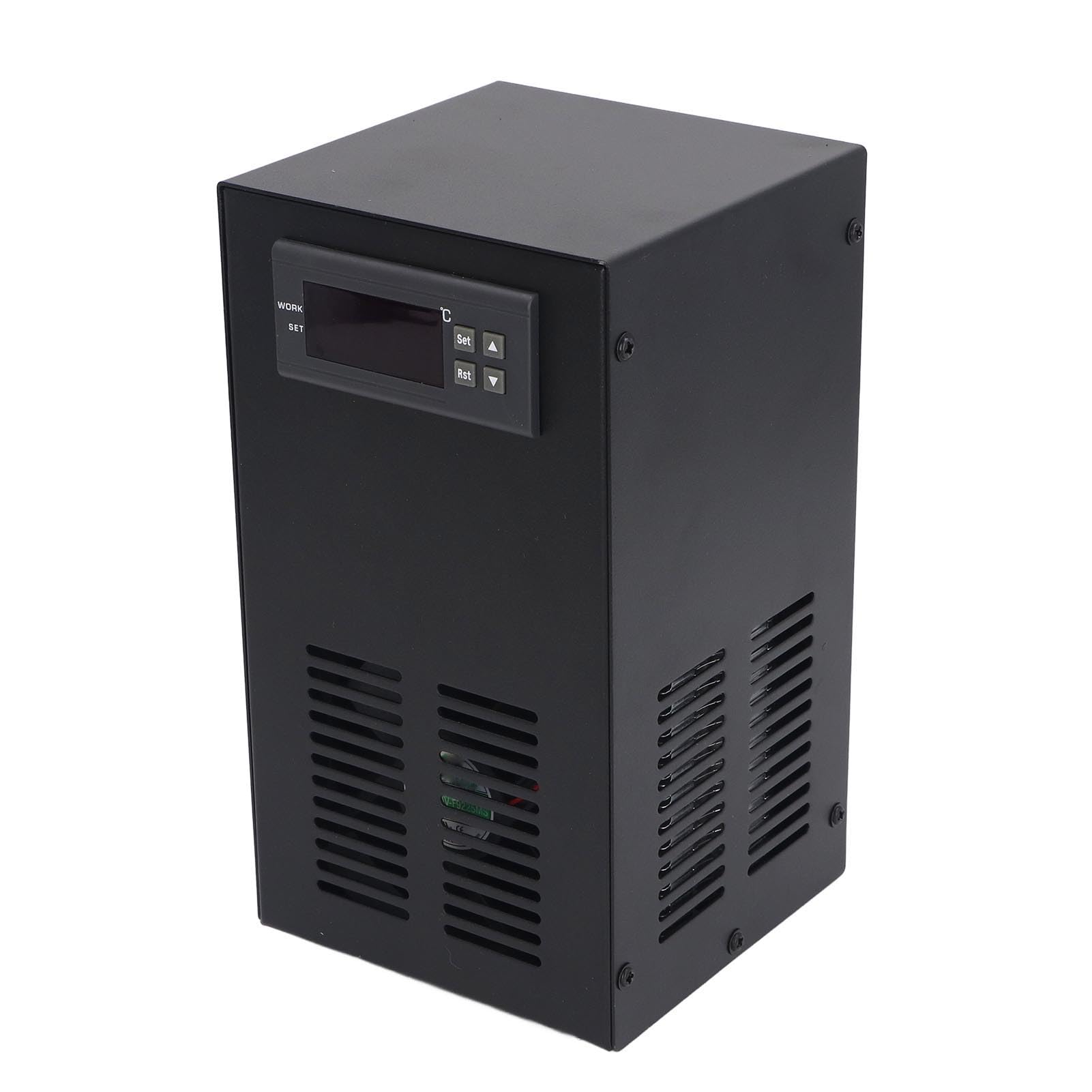 Enfriador de Acuario, 100-240V 70W de Refrigeración por Agua 30-35db Disipación de Calor Rápida y de bajo Ruido, ≤20L (Enchufe europeo 100 V‑240 V)