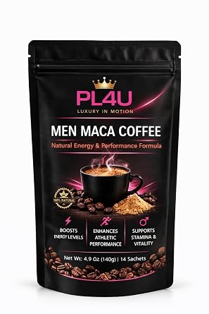 Perfect Lifestyle 4U Maca Coffee for Men, Ground, Energizing Blend, Rich Flavor, Caffeinated, with Maca Root