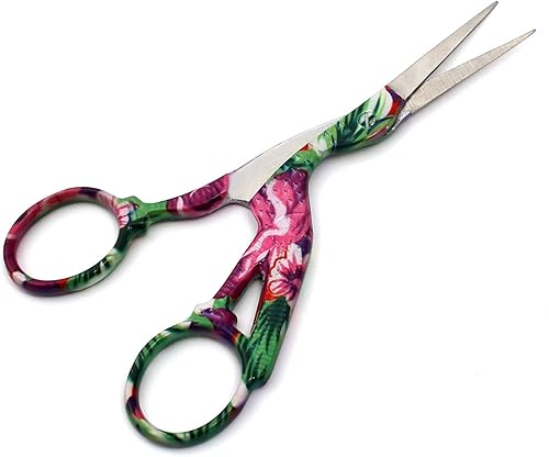 Tijeras de bordado de cigüeña, tijeras de coser de 4.5 pulgadas, afiladas para manualidades, trabajos de arte, roscado, costura, diseño de acero