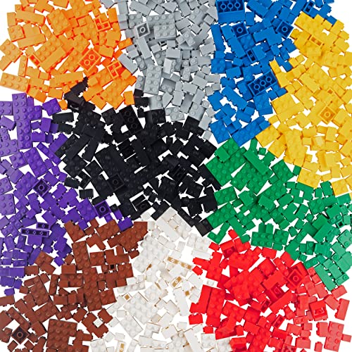 Scs Direct Building Block Bricks- Set Of 1000 Pc Bulk Set-10 With 54 Roof Pieces- Compatible & Tight Fit With All Major Brands- Great For Activity Tables, Creativity & School Projects #TOP6