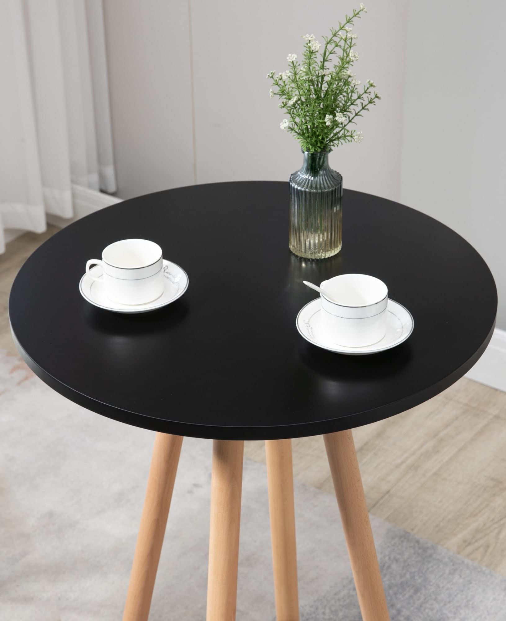 CLP Stehtisch Livia rund I Bartisch Rund I Bistrotisch Aus Holz, Farbe:Natur/schwarz