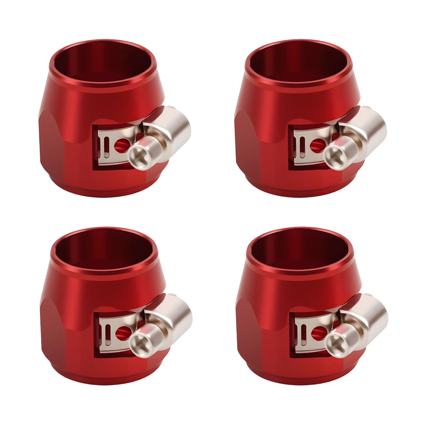 Collier de serrage 10 AN rouge universel pour flexible caoutchouc et tuyau acier inoxydable