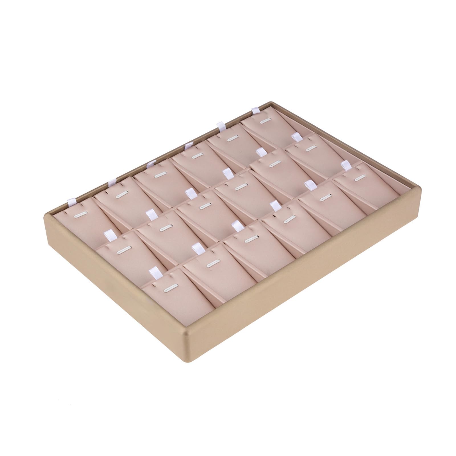 Kaeltsyn Refined Champagne Firm Jewelry Display Tray Providing Ample Space for Easy Access and Look Unraveled Jewelry Holder