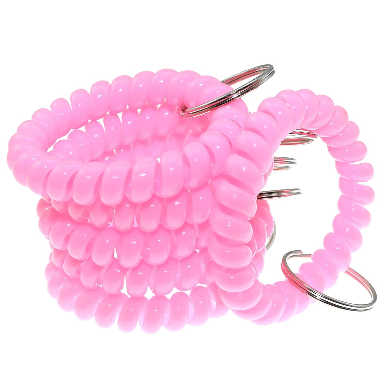 6PCS Spring Spiral Wrist Coil Key Chain, Plastic Spring Hand Ring Key Ring (Flat Wire), Wristband Key Ring 6PCS Spring Spiral Wrist Coil Key Chain, Plastic Spring Hand Ring Key Ring (Flat Wire), Wristband Key Ring