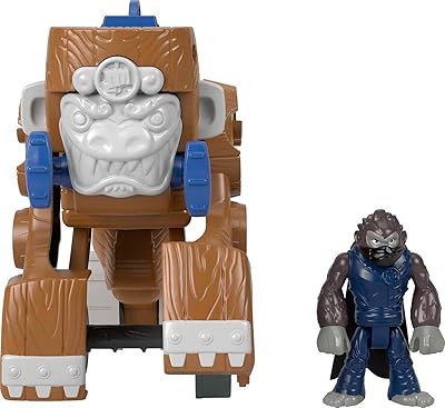 Imaginext Preschool Toy Monkey Catapult Poseable Figure Set With Launching Action For Pretend Play Ages 3+ Years