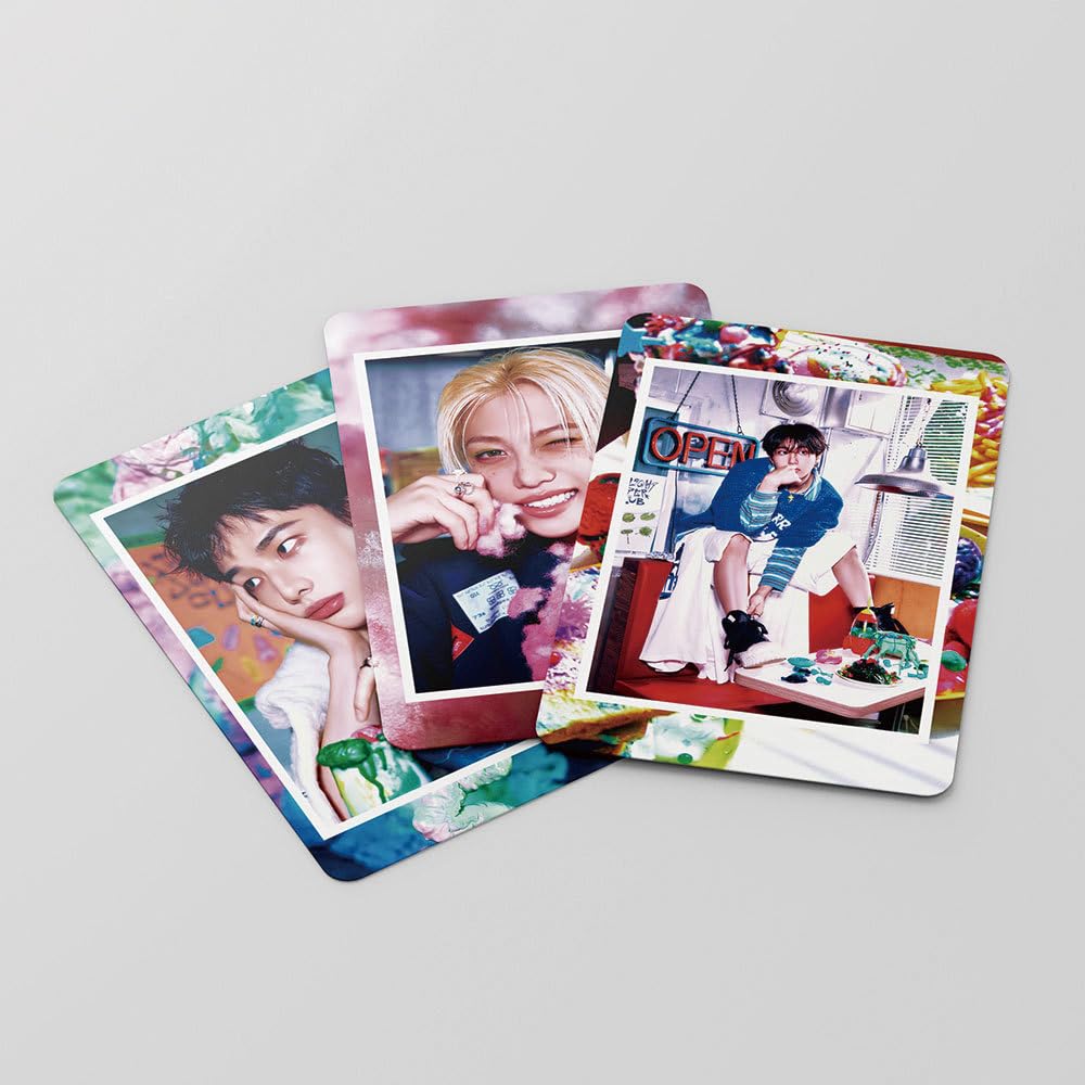 Stray Kids Photocard, 55 sztuk kart Kpop Stray Kids Lomo, nowy album, karty fotograficzne Kpop SKZ, must-have dla fanów K-pop (niebieskie)