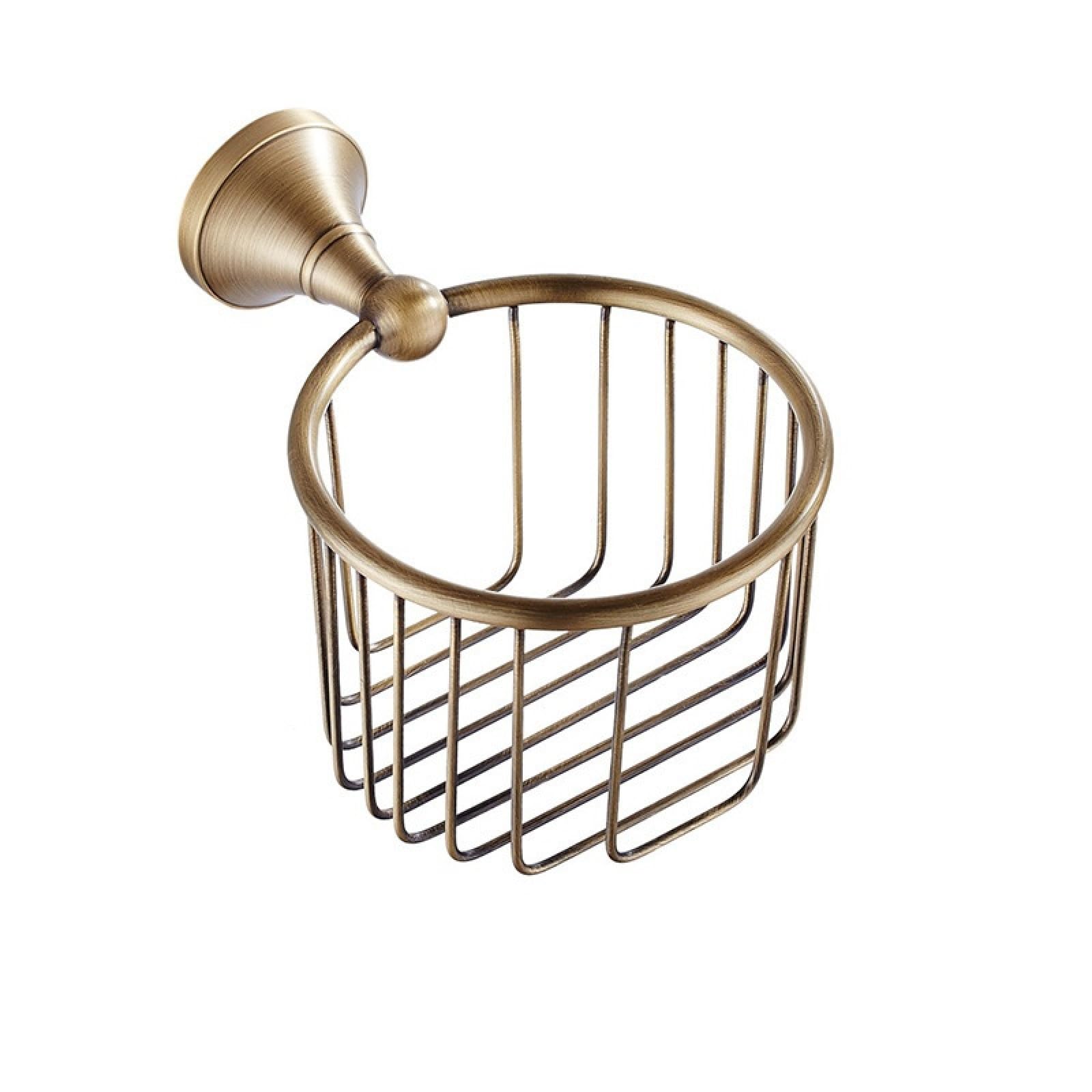 Bathroom Shower Copper Antique-Style Storage Pendant, Antique-Style Copper Tissue Basket