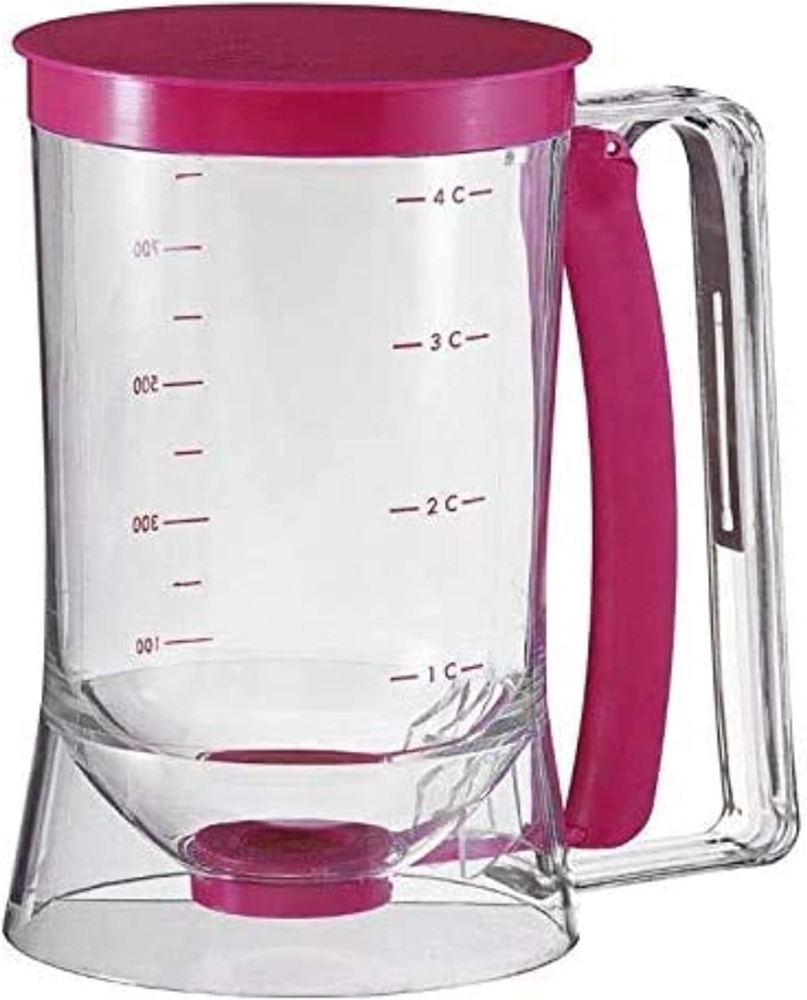 Pancake Cupcake Batter Dispenser Tool - Great For Cupcakes Muffins Creeps Cakes & Belgian Waffles Plastic Cups With Measuring Label Best Baking Accessories