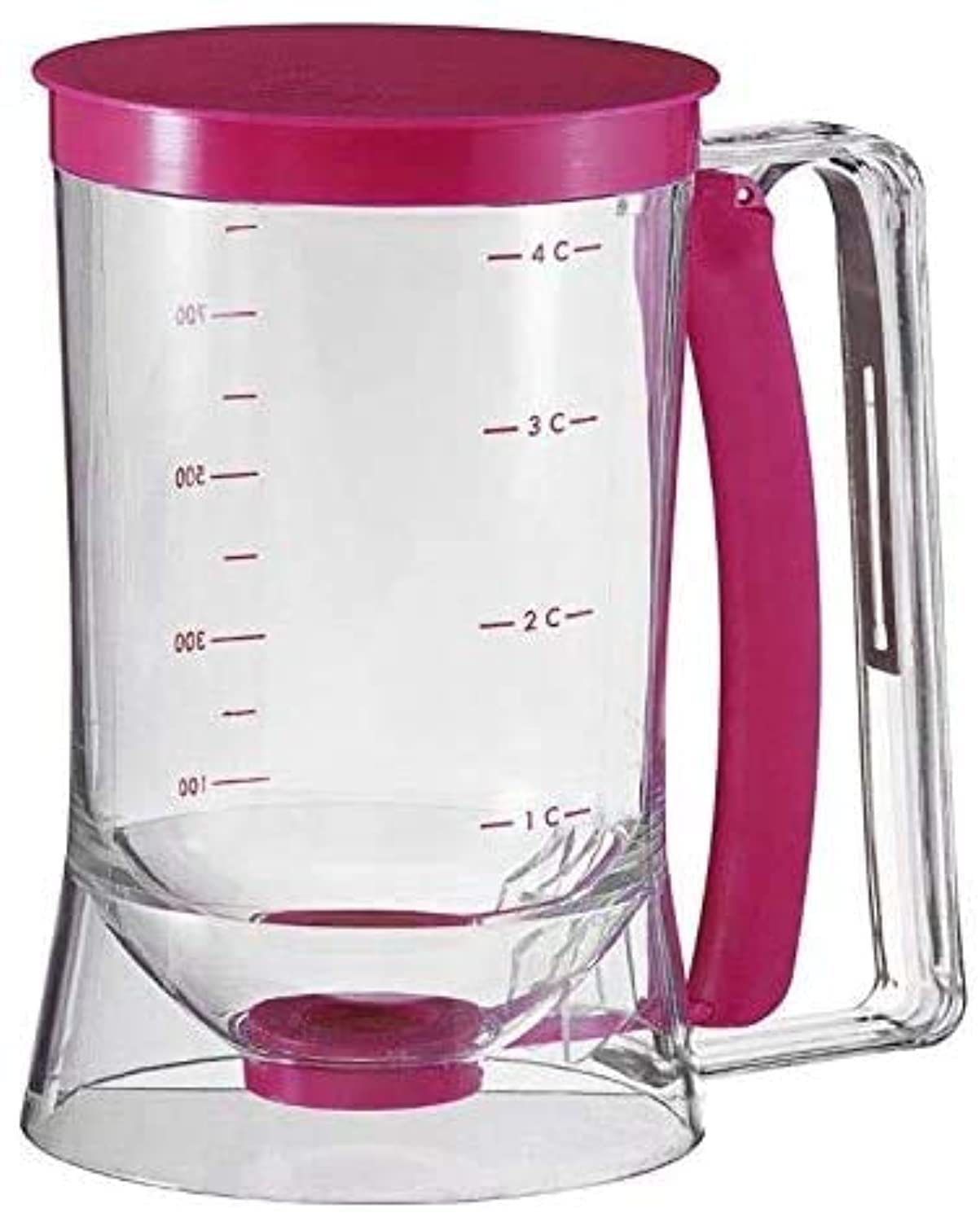 Pancake Cupcake Batter Dispenser Tool - Great For Cupcakes Muffins Creeps Cakes & Belgian Waffles Plastic Cups With Measuring Label Best Baking Accessories