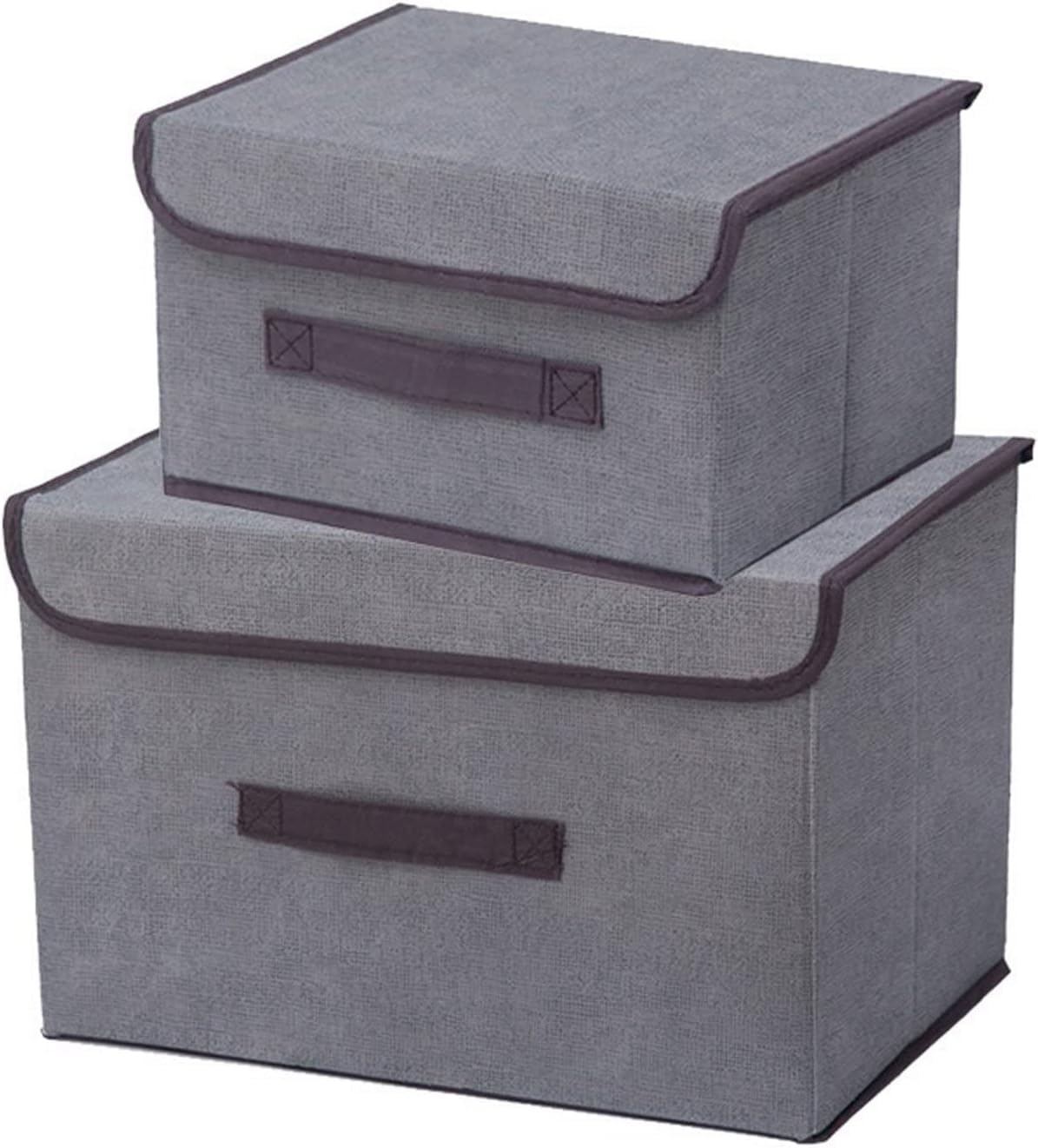 BLAPOXE Storage box Folding non-woven fabric storage box Gray household goods clothing and toy storage box