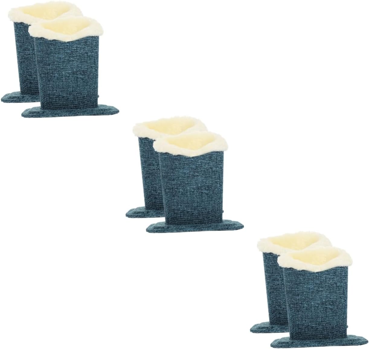 6pcs Stylish Linen Fabric Glasses Holder Plush Lined Eyewear Display Stand for Desktop Minimalist Design for for Sunglasses and Eyeglasses Storage