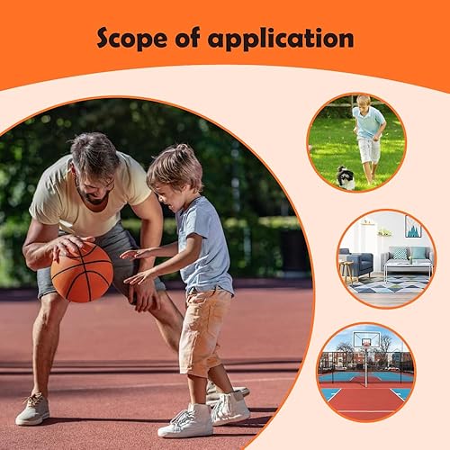 Miniatura 4 de Baloncesto silencioso 2026, pelota de baloncesto de rebote potente con cubierta de tela, lavable, espuma sintética duradera de grado profesional,