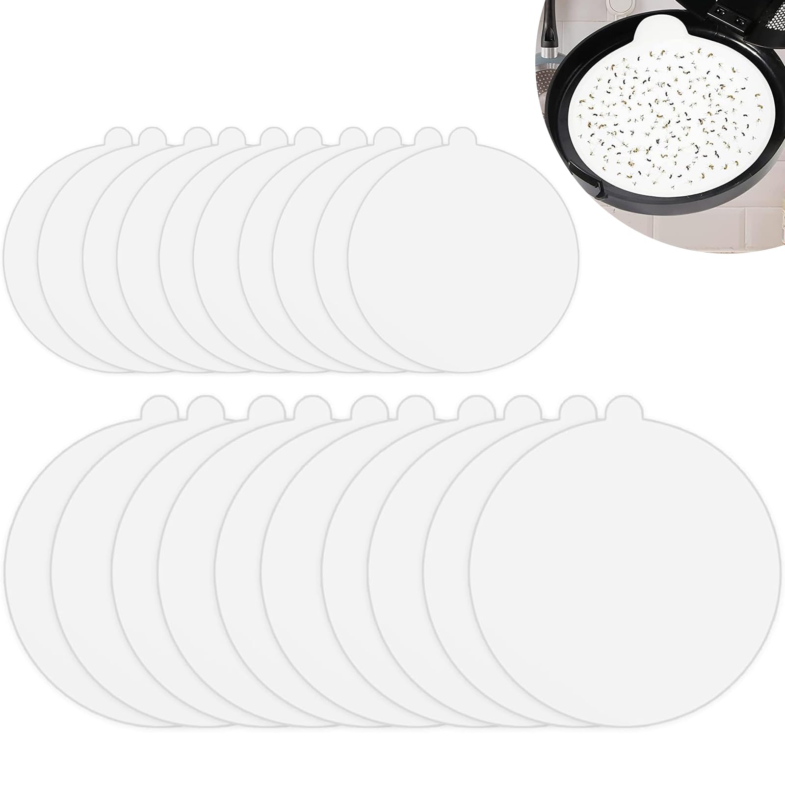 20Pcs Flea Trap,Flea Killer Sticky Discs Replacements Round Pest Control Glue Sticky Pads,Perfect for Pet House Carpet Living Room Bedroom Hallway Garden Home