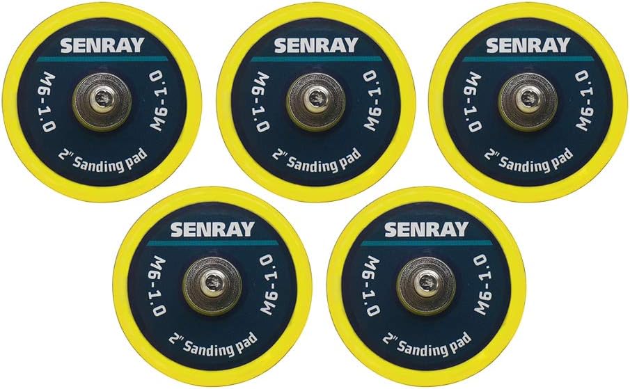 SENRAY 2 Inch DA Polisher & Sander Pad 5PCS M6 Thread