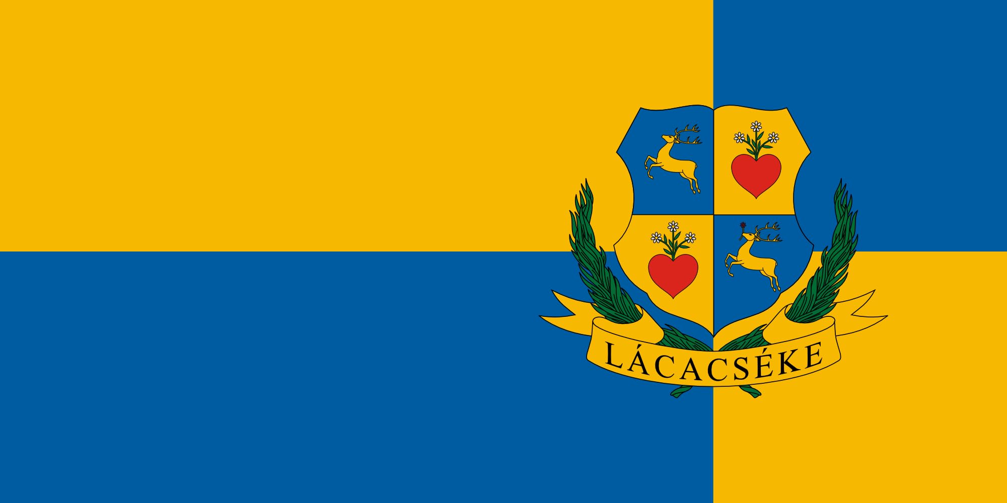 Drapeau Large Lácacséke idéal pour pavoiser votre jardin lors des fêtes