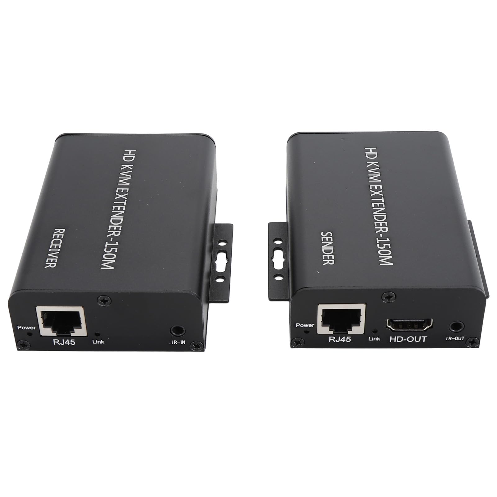 Rallonge USB HDMI KVM sur Un Seul Câble Ethernet Cat5e/6 jusqu'à 150 M, Rallonge KVM HD 1080P, émetteur-récepteur D'extension Ethernet pour Contrôle du Clavier et de la Souris