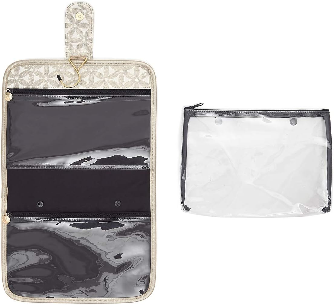 Victoria Green 'Kate' Hanging Wash Bag, Starflower Gold