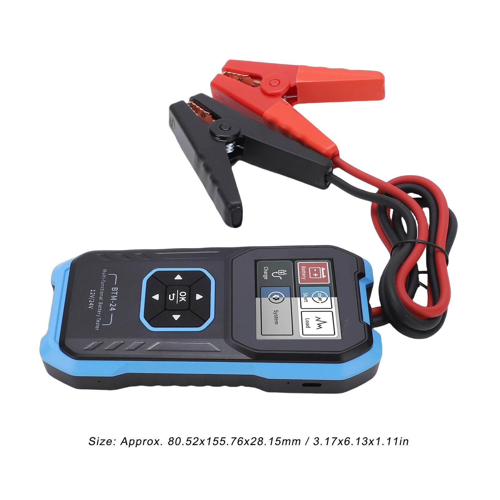 Tester akumulatora samochodowego 12V 24V analizator akumulatora samochodowego Alternator samochodowy Tester rozrusznika dla ciężarówki SUV RV łódź motocykl