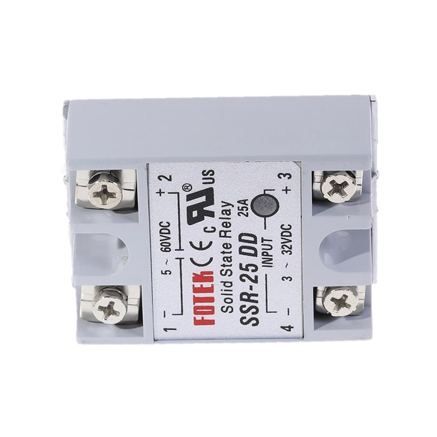 10pcs DC-DC Single Phase Solid State Relay SSR-25DD DC SSR Module 25A DD Input Voltage 3-32V to 5-60V Output Load SSR 25DD