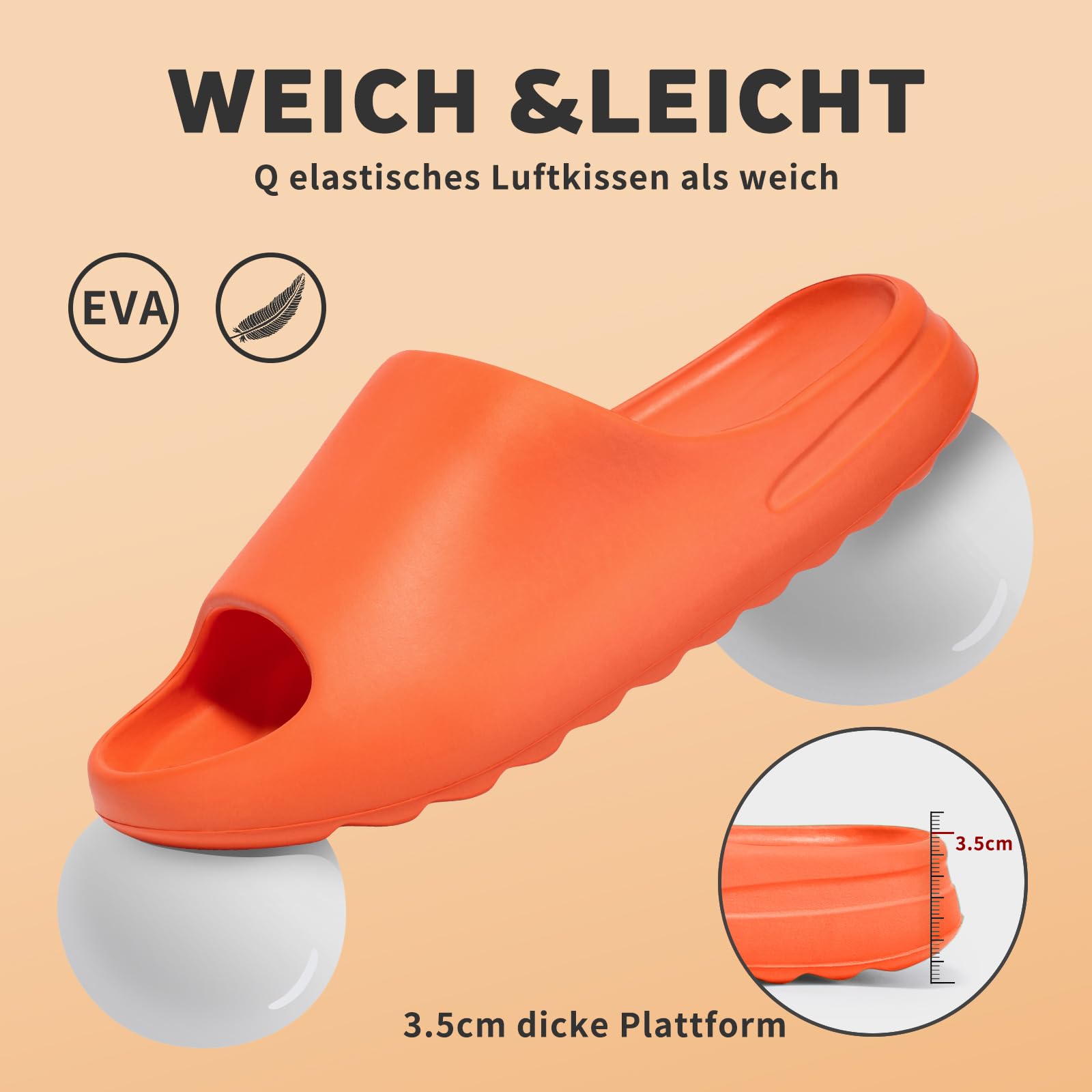 Jesindr Cozy Slides Original Uomo Donna Ciabatte da Bagno Antiscivolo Ciabatte Da Bagno Ciabatte Morbide Nuvole Schlappi Scarpe Nuvolose Unisex Gomma Cloud Slippers Estate Beach Slide Sandali