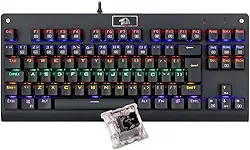 Teclado Mecânico Redragon Dark Avenger Preto Iluminação Rainbow Switch Preto, K568R