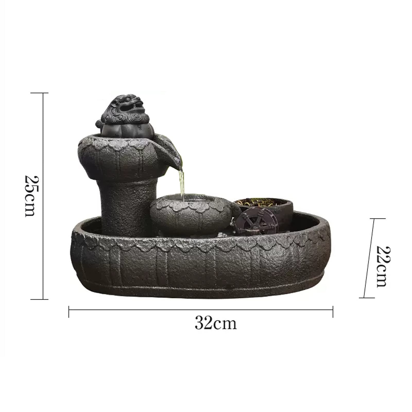 Fuente de Interior Fuente de Mesa de cerámica Fuente de Mesa de cerámica for Interiores Mini característica de Agua for decoración del hogar Mesa Escritorio Oficina Patio Fuentes para jardín