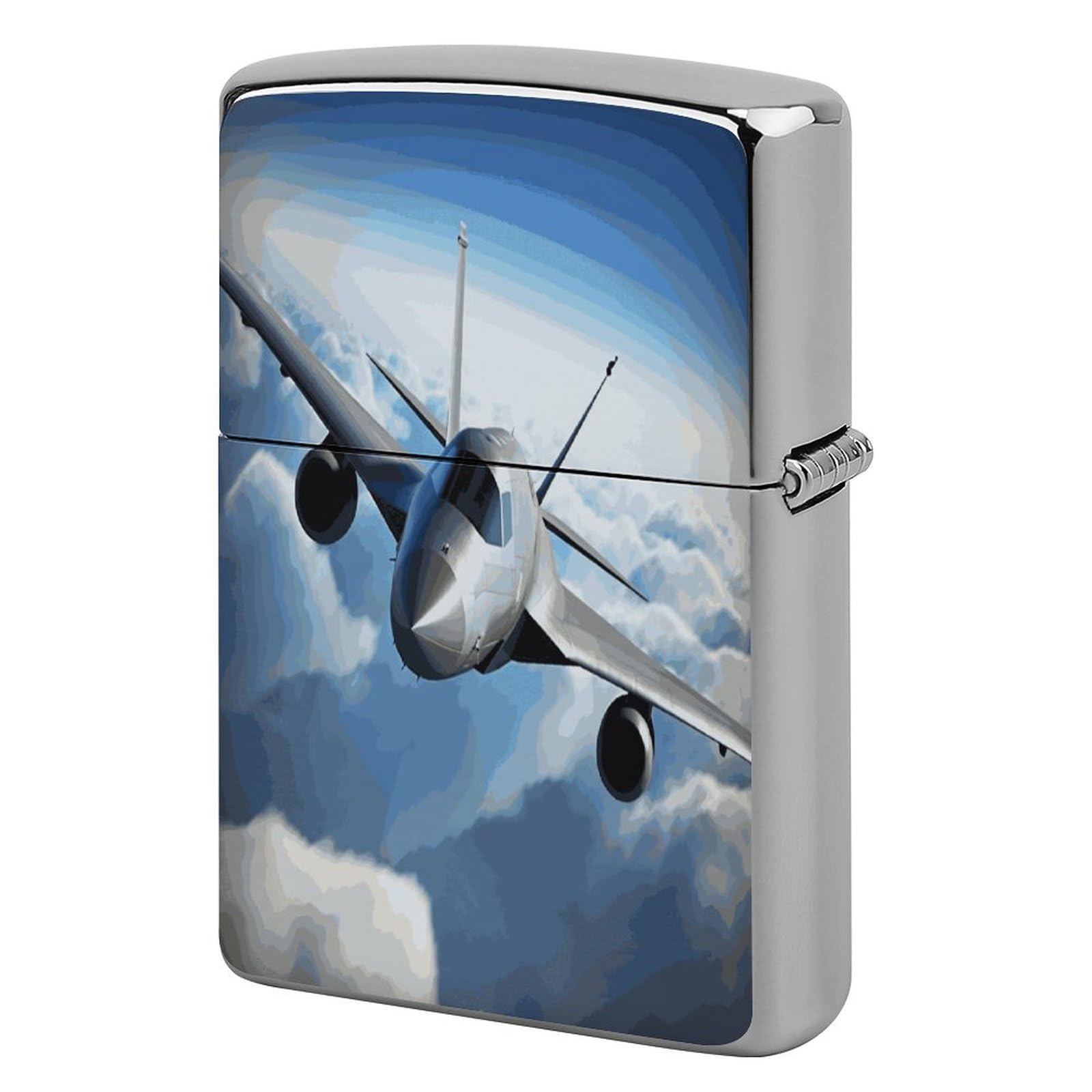 Fodpand Style Flying Airplane Metal Lighter Case Cover Lighter Sleeve
