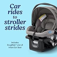 Vista 7 de Graco Modes Closer Sistema de viaje con asiento para auto SnugRide 35 Lite LX & Slide2Me de altura ajustable, reversible, ligero, plegado de un Rafa