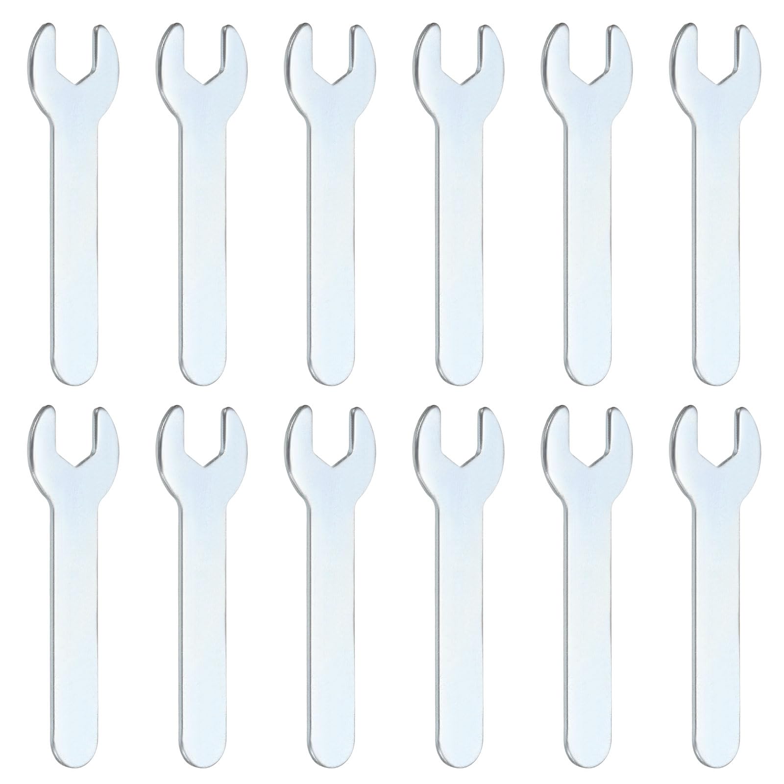 sourcing map 12pcs Super Thin Open End Wrench 10mm Metric 70mm Long 1.8mm Thickness Lightweight U-Shaped Spanner Single End Wrenches for Automotive Repair Furniture Assembly