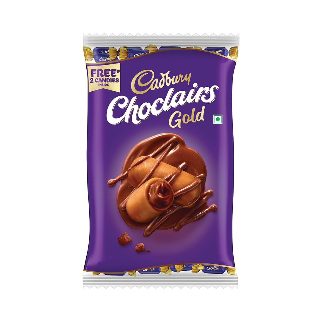 Cadbury Choclairs Gold Candy, 347.2 g (62 Candies)