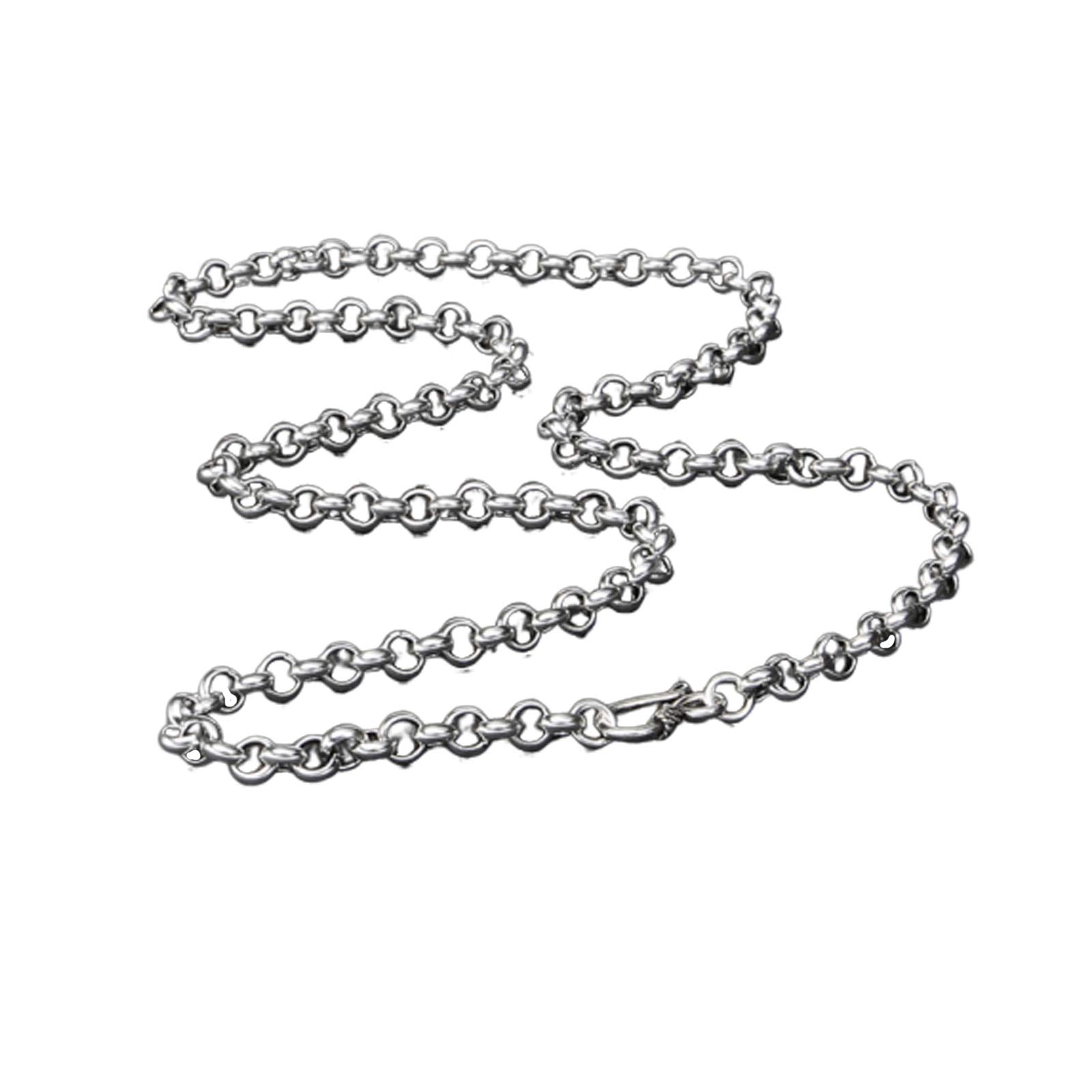 Beydodo Kette Männer Erbskette Kette 6 MM Breit 20 inch Halskette Sterling 925 Freundschaftskette Kette