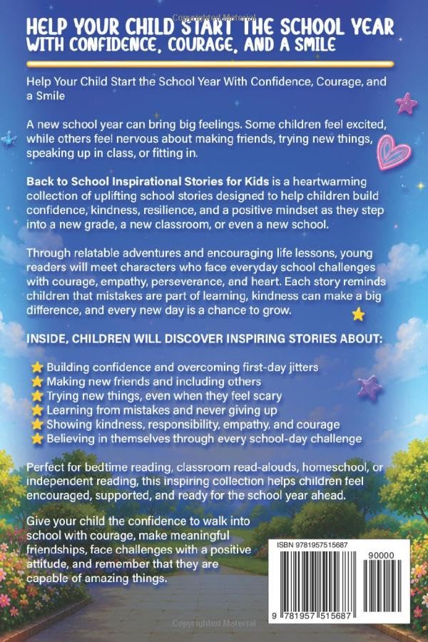 Back To School Inspirational Stories for Kids: Uplifting Tales to Build Confidence, Make Friends, Try New Things, and Have a Great School Year - First Day of School Gifts Ideas image 3