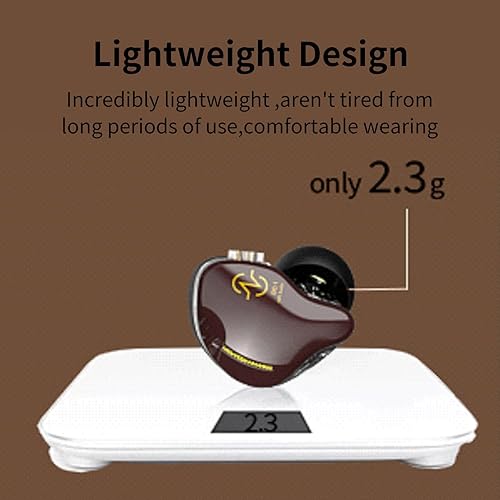 Miniatura 5 de CCZ Keephifi - Monitor de oído, auriculares con cable IEM de grano de café con cables, auriculares audiófilos con doble controlador dinámico con