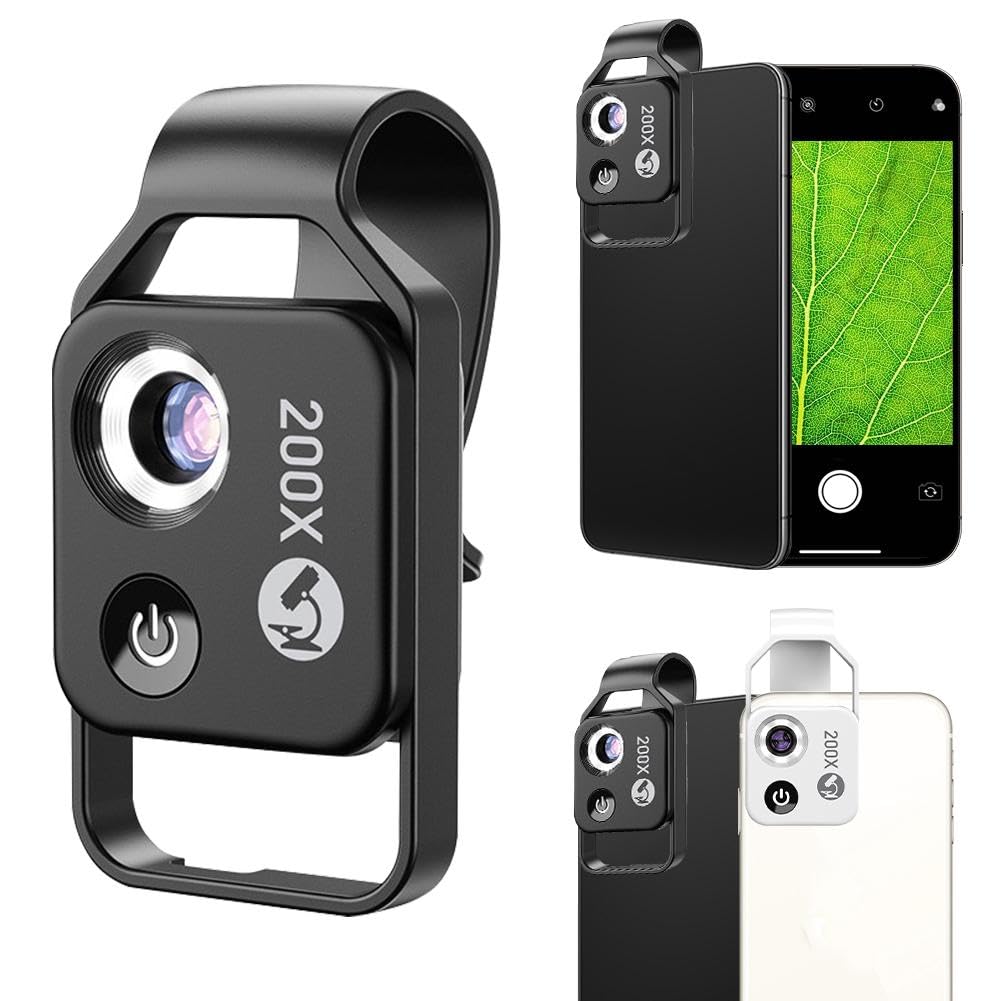 Mini-Mikroskop Für Smartphone 200x – Mit LED-Lic Produktbild-Vorschau 3