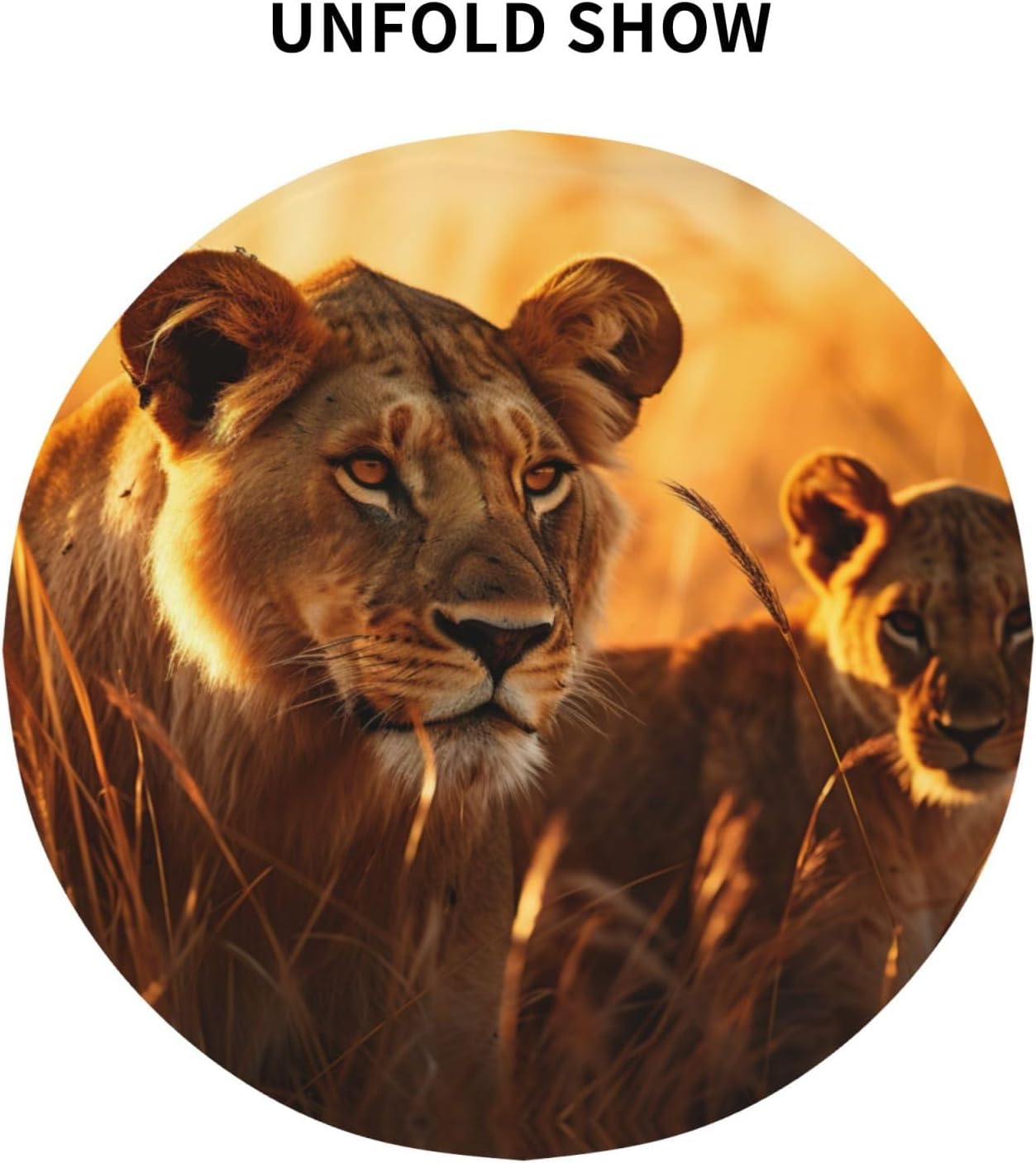 African Animals2 Print Round Tablecloth Wrinkle Free Soft Table Cloth for Dining Christmas Room Decoration