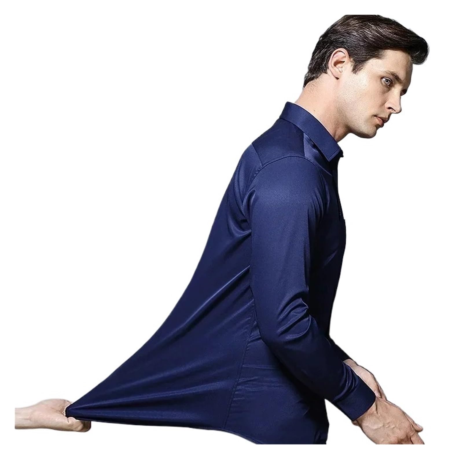 Camicia Elastica a Maniche Lunghe da Uomo, Non stirabile, for Abbigliamento Professionale Lavoro Camicia da Lavoro Uomo