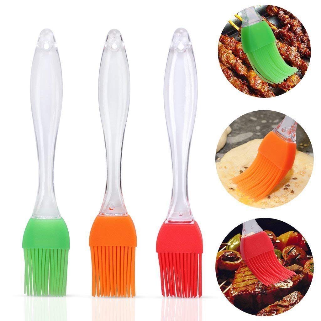 Garden Of Arts Silicone Basting | BBQ | Pastry | Oil Brush (Random Colour) | Turkey Baster | Barbecue Utensil use for Grilling & Marinating - Desserts Baking (Medium Size Set of 2) 1