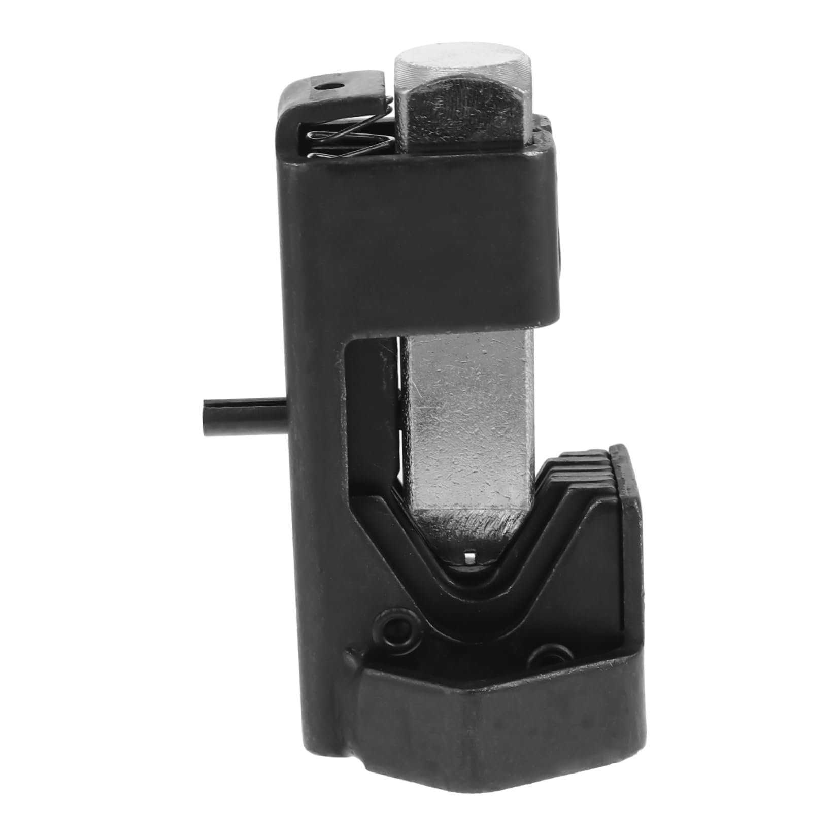 Pinza Crimpatrice a Martello per Cavi in Acciaio Inox Nero | Molla Interna, Profilo a V per Trattenere Terminale, Struttura Resistente per Uso Prolungato