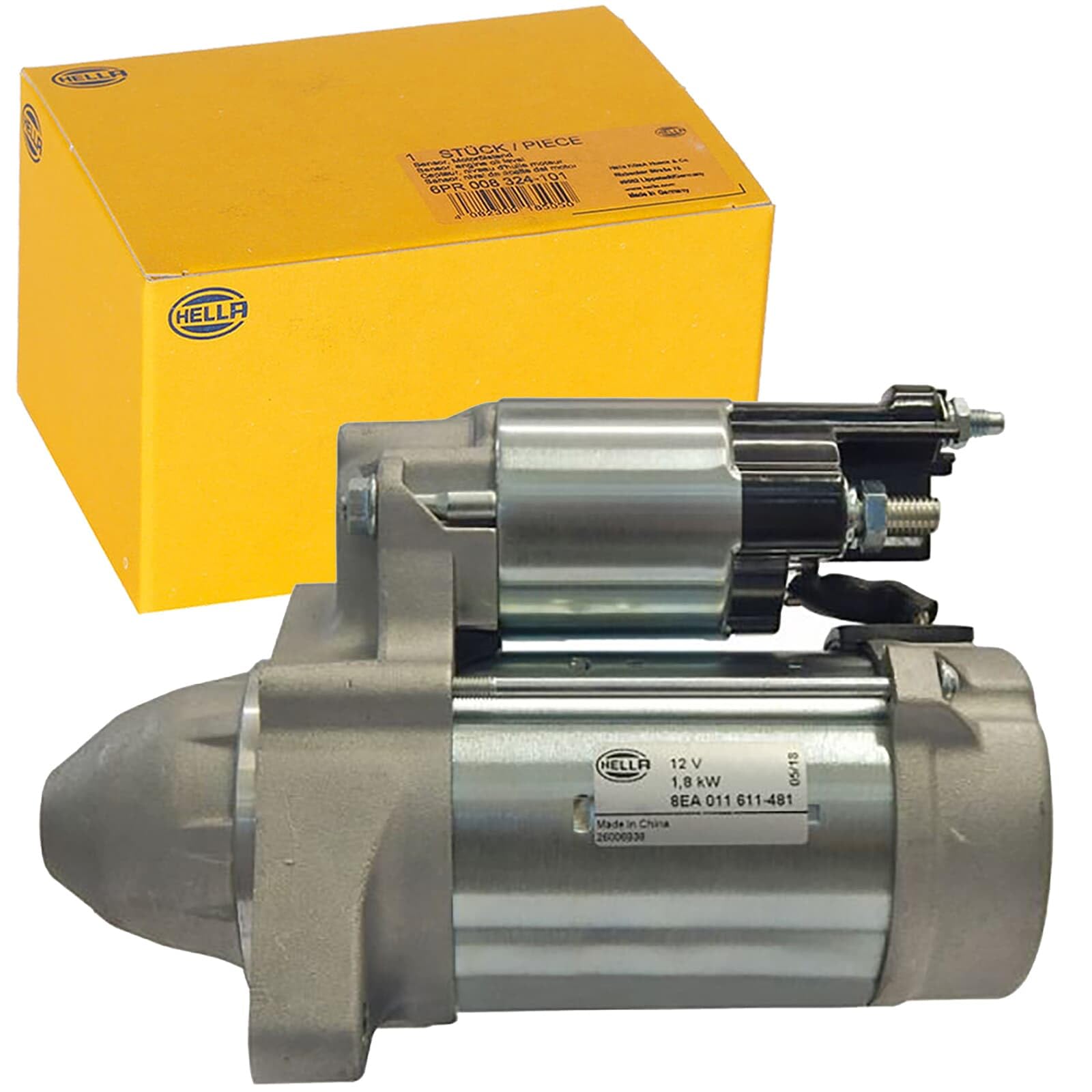 HELLA 8EA 011 611-481 Starter/Anlasser - 12V - 1.8kW | 8EA 011 611-481 passend für C-Klasse CLS E-Klasse