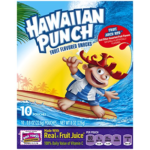 Betty Crocker Fruit Snacks Hawaiian Punch Fruit Juicy Red Flavored Snacks Pouches, 8 Ounce (Pack Of 10) #TOP22