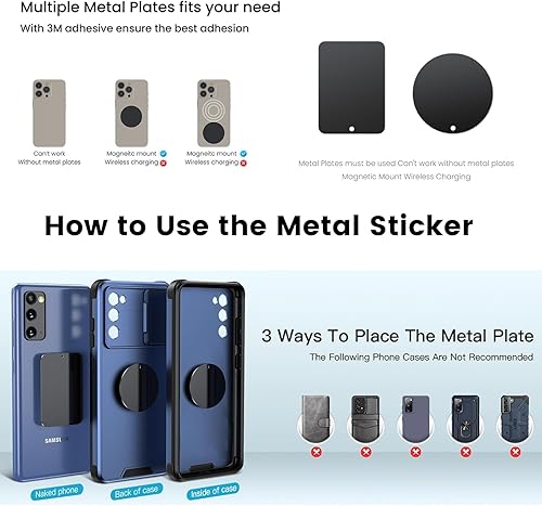 Miniatura 7 de Soporte magnético para teléfono de automóvil, potente imán, rotación de 360, adecuado para tablero de instrumentos y parabrisas, brazo extensible