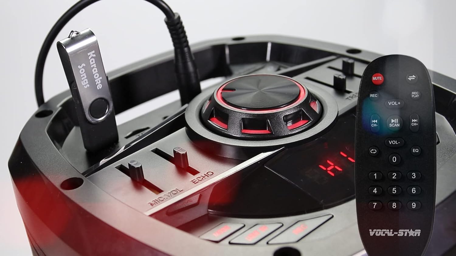 Close-up of Vocal-Star P180 control panel