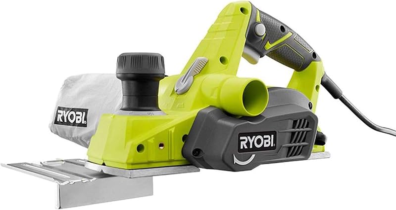 Cepillo manual con cable Ryobi HPL52K 6 amperios 16.500 RPM 3 1/4" con soporte y puertos de polvo dobles